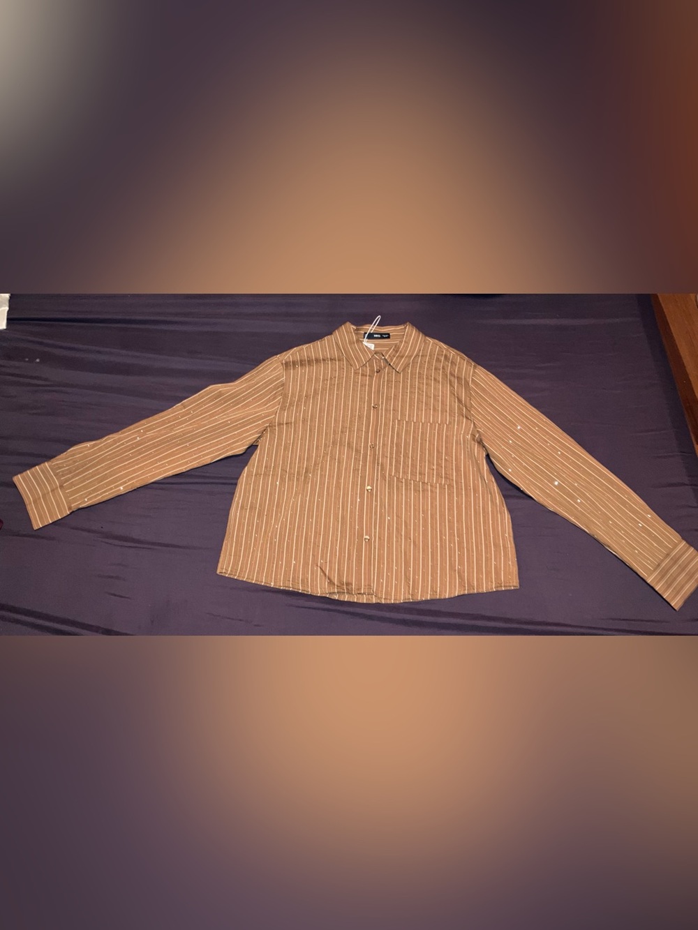 Mango Stripe Rhinestone Shirt - Picture 3 of 15